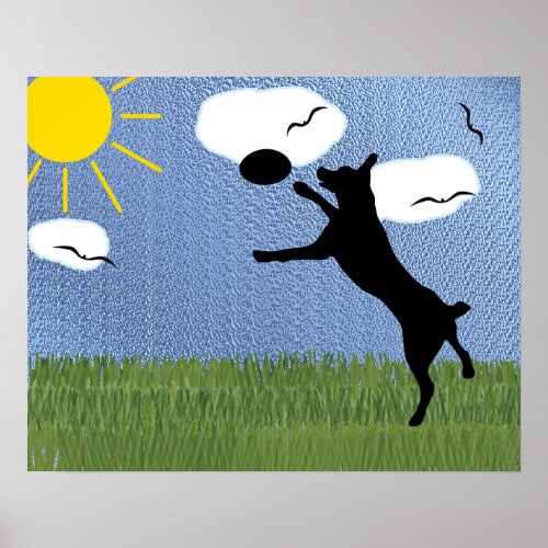Disc Dog _ Catching the Disc Shadow McNab Poster