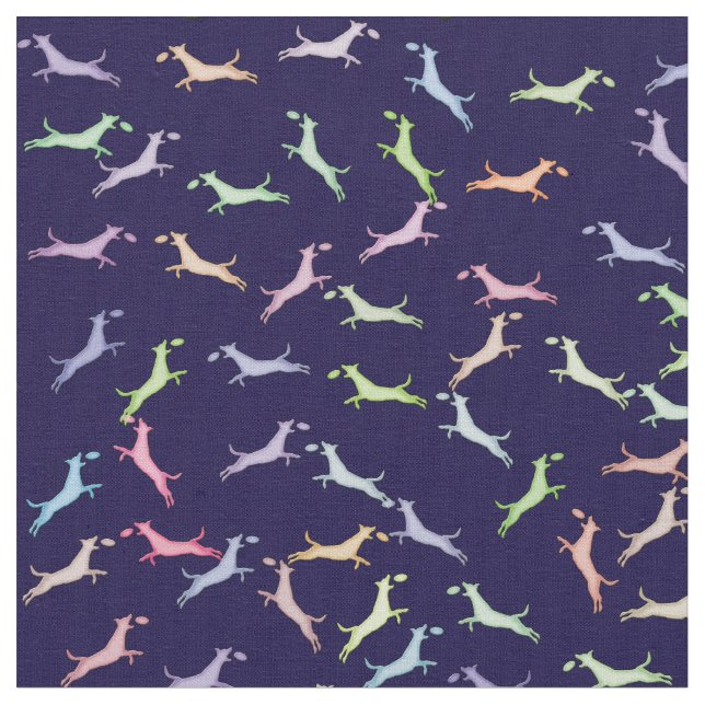 Disc Dog Leaps Fabric (Close Up)