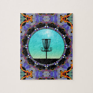 Disc Golf Abstract Basket 3 Jigsaw Puzzle
