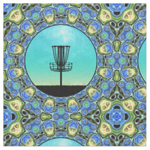 Disc Golf Abstract Basket 5 Fabric