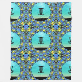 Disc Golf Abstract Basket 5 Fleece Blanket