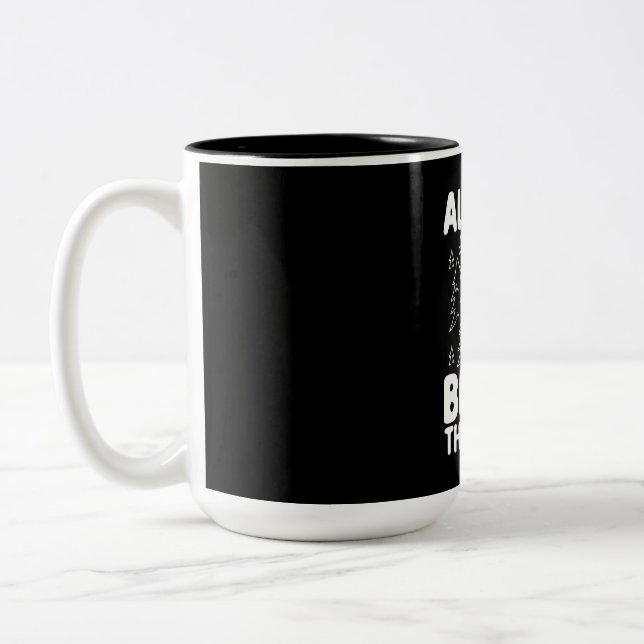 Disc Golf Always Blame The Trees Two-Tone Coffee Mug (Left)