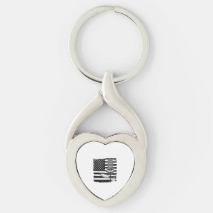 Disc Golf American Flag Keychain