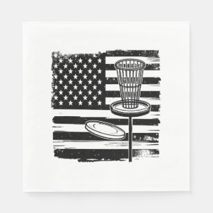 Disc Golf American Flag Napkins