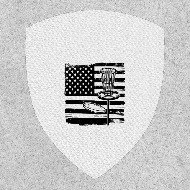 Disc Golf American Flag Patch (Front)