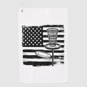 Disc Golf American Flag Towel
