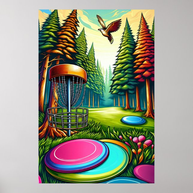 Disc Golf and Eagle themed   Poster (Front)