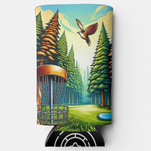 Disc Golf and Eagle themed   Seltzer Can Cooler