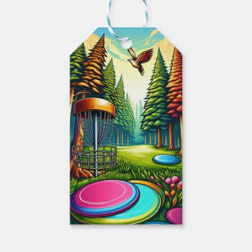 Disc Golf and Eagle themed To and From Birthday Gift Tags