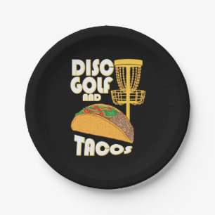 Disc Golf And Tacos Paper Plates