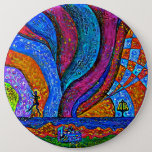 Disc Golf Art Button 6&quot; at Zazzle