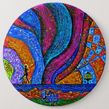 Disc Golf Art Button 6" by scoontar97 at Zazzle