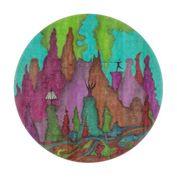 Disc Golf Art Glass Cutting Board by scoontar97 at Zazzle