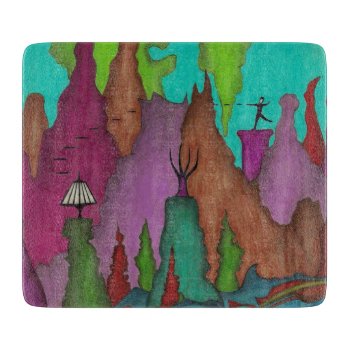 Disc Golf Art Glass Cutting Board by scoontar97 at Zazzle