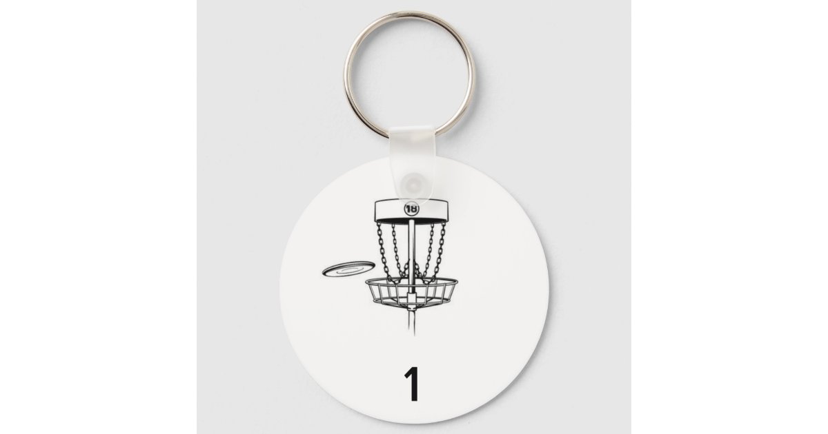 Disc Golf Bag Tag Keychain Zazzle