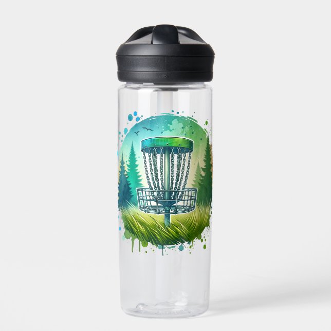 Disc Golf Basket | Best Dad by Par Water Bottle (Front)
