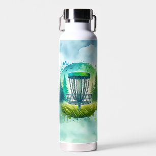 Disc Golf Basket Best Dad by Par Water Bottle