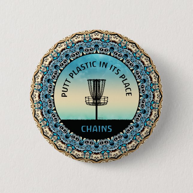 Disc Golf Basket Button (Front)