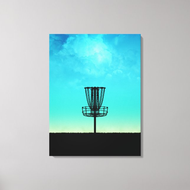 Disc Golf Basket Canvas Print (Front)