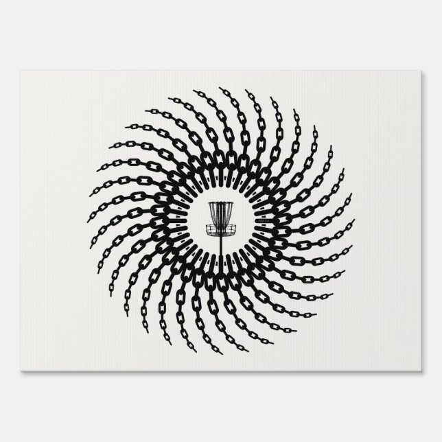 Disc Golf Basket Chains Sign (Back)