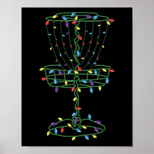 Disc Golf Basket Cool Disc Golf Frisbee Golfer Xma Poster
