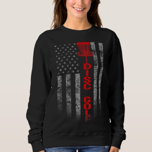 Disc Golf Basket Flag Design Gift for Disc Golfers Sweatshirt