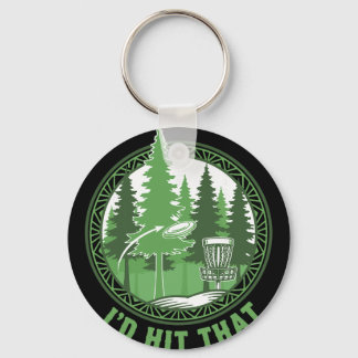 Disc Golf Basket Flying Disc Id Hit That Funny Keychain