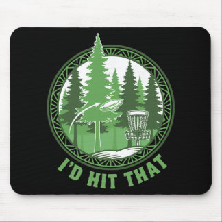 Disc Golf Basket Flying Disc Id Hit That Funny Mouse Pad