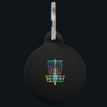 Disc Golf Basket - Hippie Rainbow Gift Pet ID Tag<br><div class="desc">Disc Golf Basket - Hippie Rainbow Gift</div>