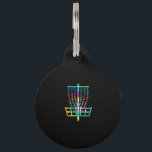 Disc Golf Basket - Hippie Rainbow Gift Pet ID Tag<br><div class="desc">Disc Golf Basket - Hippie Rainbow Gift</div>