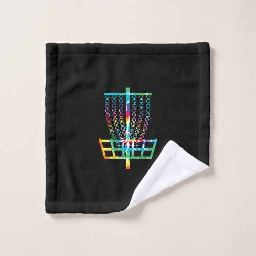 Disc Golf Basket _ Hippie Rainbow Gift Wash Cloth