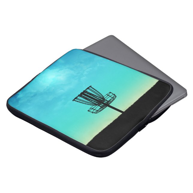 Disc Golf Basket Laptop Sleeve (Front Top)