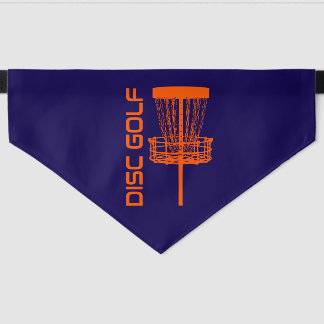 Disc golf basket pet bandana collar