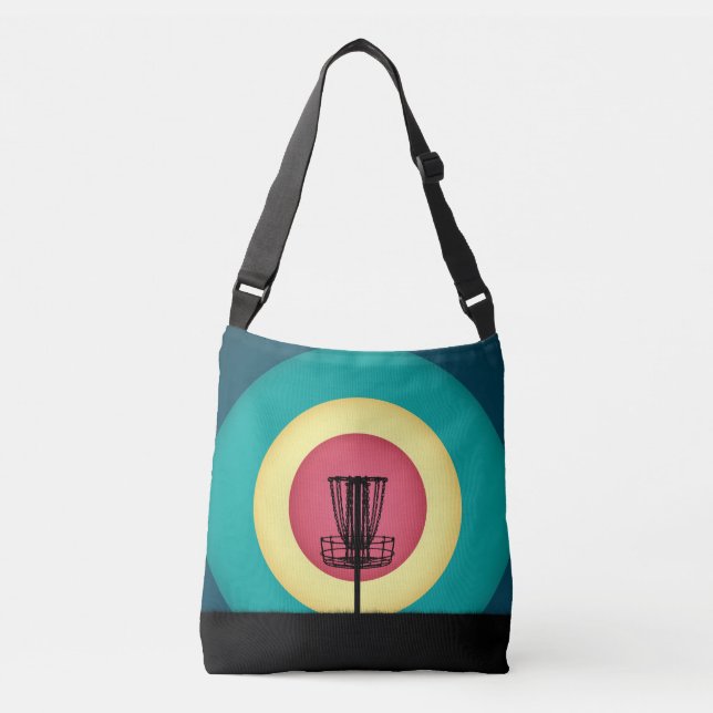 Disc Golf Basket Silhouette Crossbody Bag (Front)