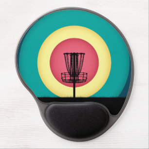 Disc Golf Basket Silhouette Gel Mouse Pad