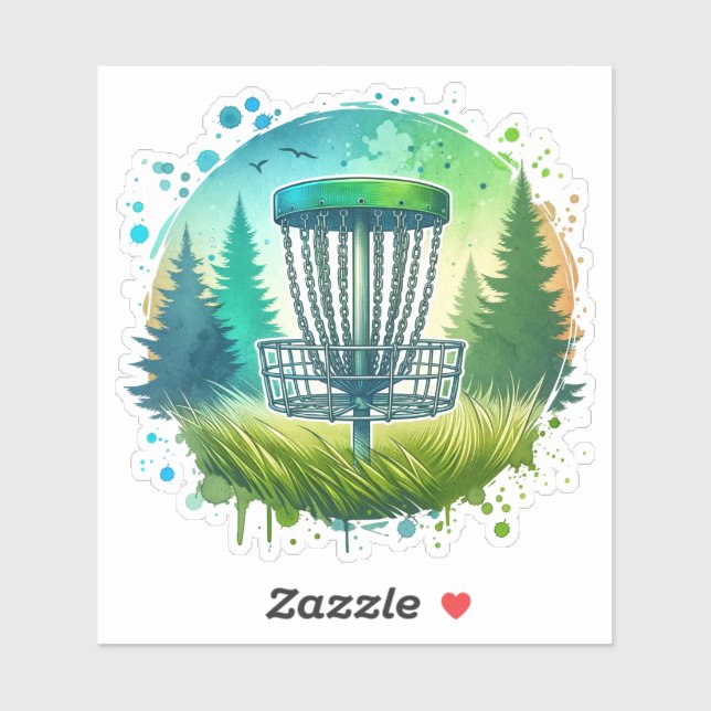 Disc Golf Basket  Sticker (Sheet)