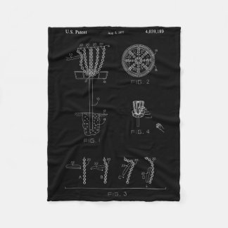 Disc Golf Basket Target Patent Design - Frolf Fleece Blanket
