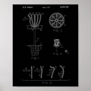 Disc Golf Basket Target Patent Design - Frolf  Poster