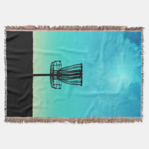 Disc Golf Basket Throw Blanket