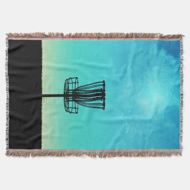 Disc Golf Basket Throw Blanket (Front)