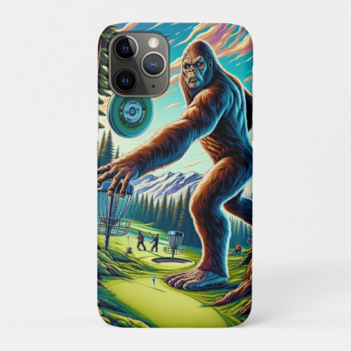 Disc Golf Bigfoot in the Woods iPhone 11 Pro Case