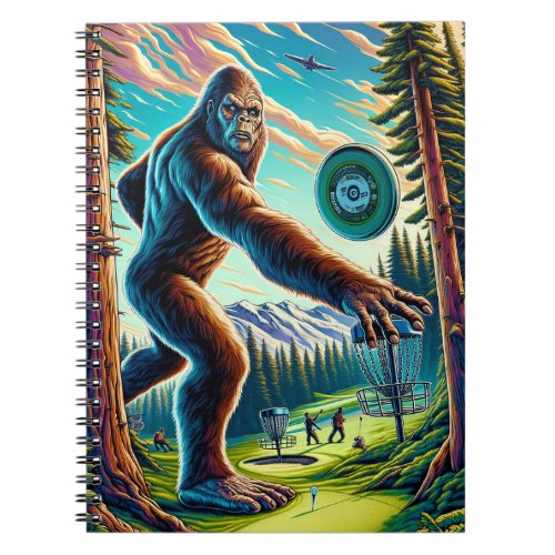 Disc Golf Bigfoot in the Woods Notebook