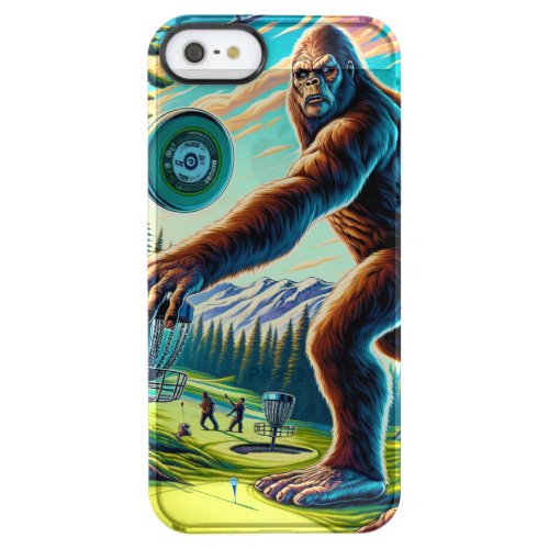 Disc Golf Bigfoot in the Woods Clear iPhone SE55s Case