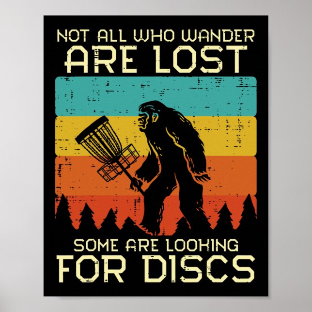 Disc Golf Bigfoot Sasquatch Frisbee Frolf Men Wome Poster (Front)