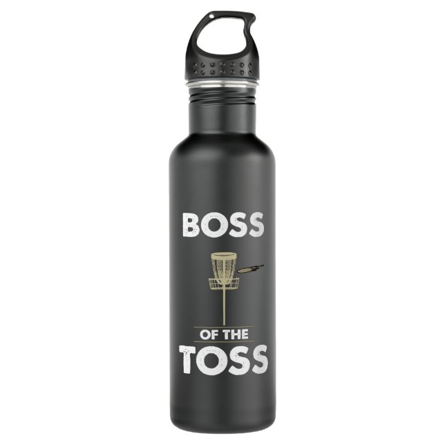 Disc Golf - Boss of the Toss Stainless Steel Water Bottle (Front)