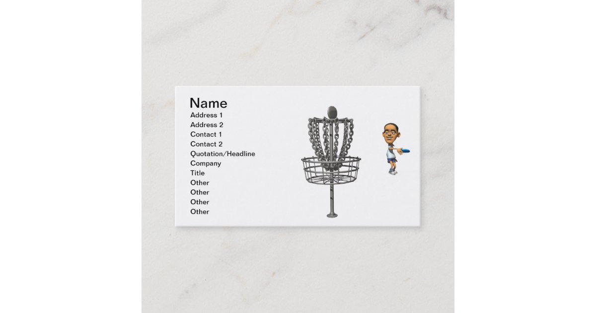 Disc Golf Business Card Zazzle