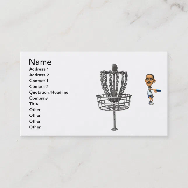Disc Golf Business Card Zazzle