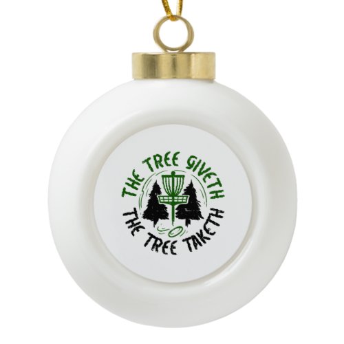 Disc Golf Ceramic Ball Christmas Ornament