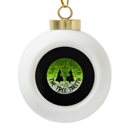Disc Golf Ceramic Ball Christmas Ornament