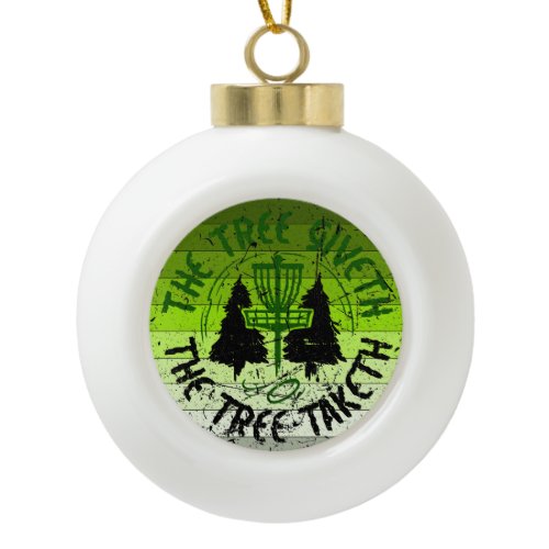 Disc Golf Ceramic Ball Christmas Ornament